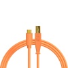 DJ TechTools 04 0017 Chroma Cables USB-C to B Dj Kablosu 1.5mt (Neon Turuncu) | UV Işık Altında Parlayan Özel Kaplama